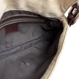 Fendi FF Canvas Baguette