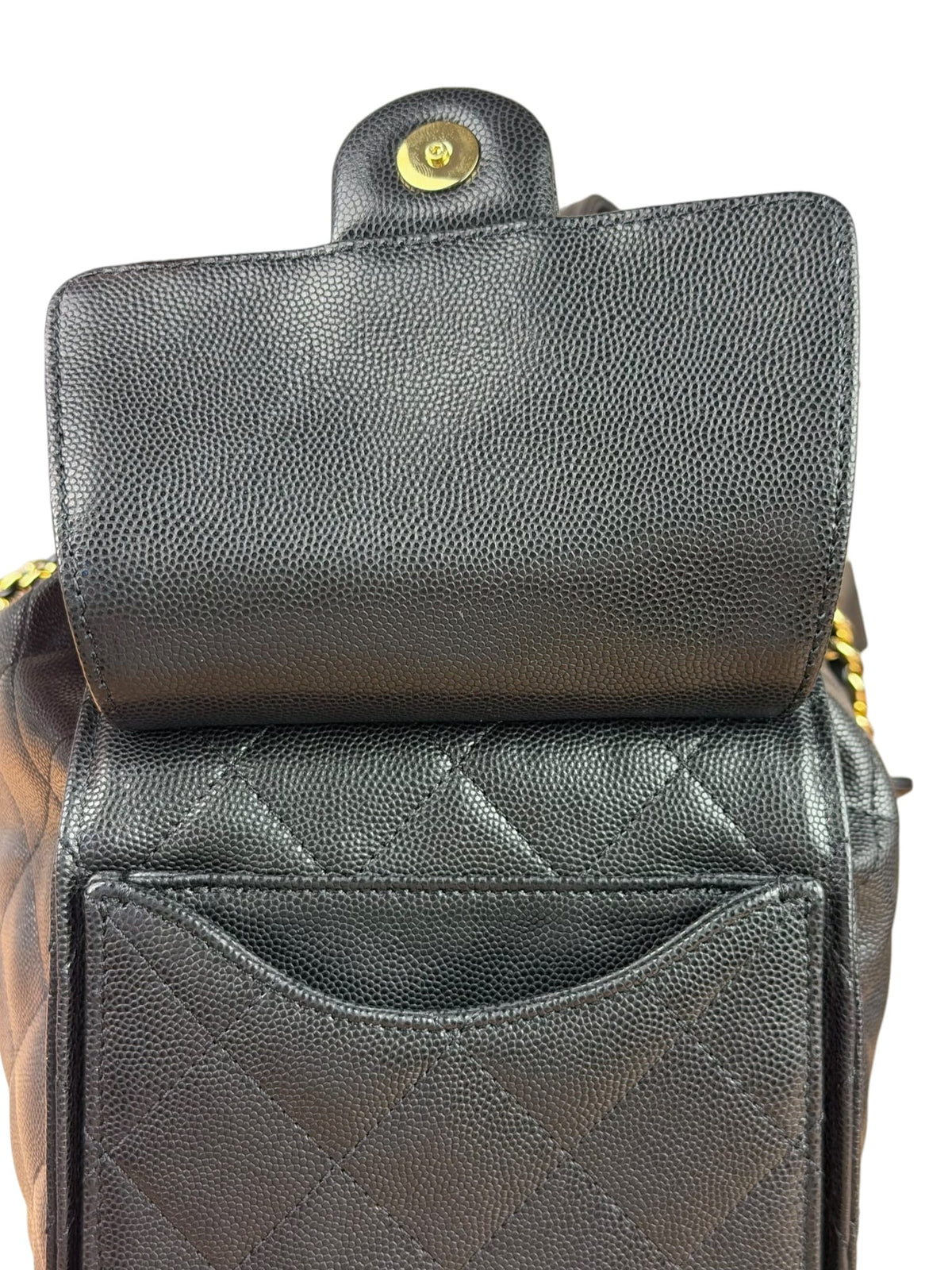 Chanel Medium Black Caviar 25 Hobo Bag