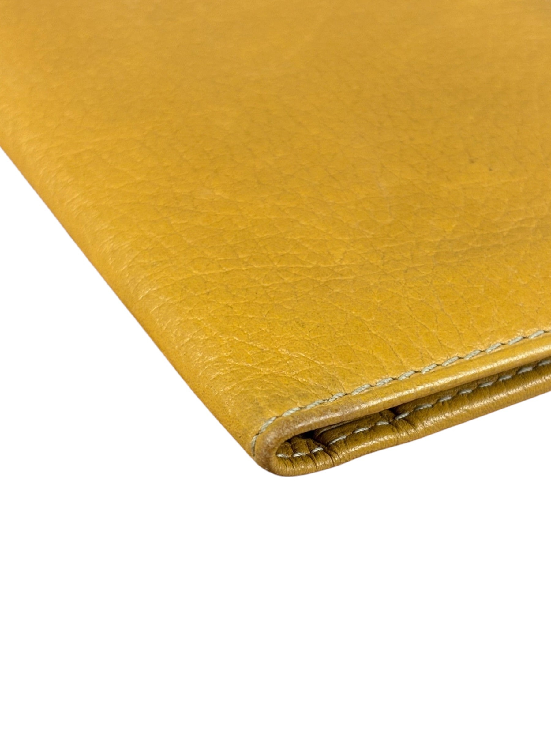 Loewe Yellow Leather Anagram Slim Bifold Long Wallet