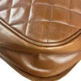 Chanel Brown Quilted Leather Flap Chain Messenger Bag