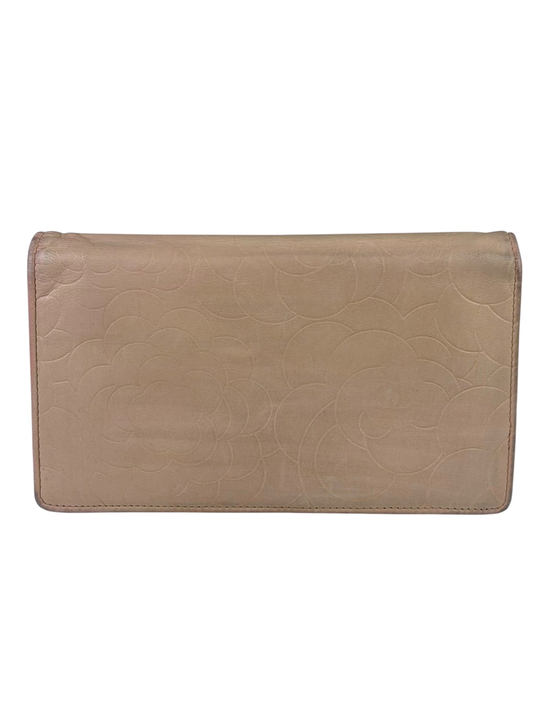 Chanel Light Pink Camila Leather Long Wallet