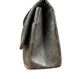 Chanel Metallic Silver Leather Reissue Double Flap Shoulder Bag 2.55 2005