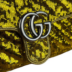 Gucci GG Marmont Gold Sequin Chain Shoulder Bag