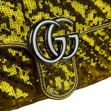 Gucci GG Marmont Gold Sequin Chain Shoulder Bag