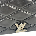 Louis Vuitton Black Quilted Lambskin Chain Flap Bag