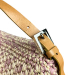 Fendi Raffia Crochet Baguette