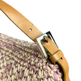 Fendi Raffia Crochet Baguette