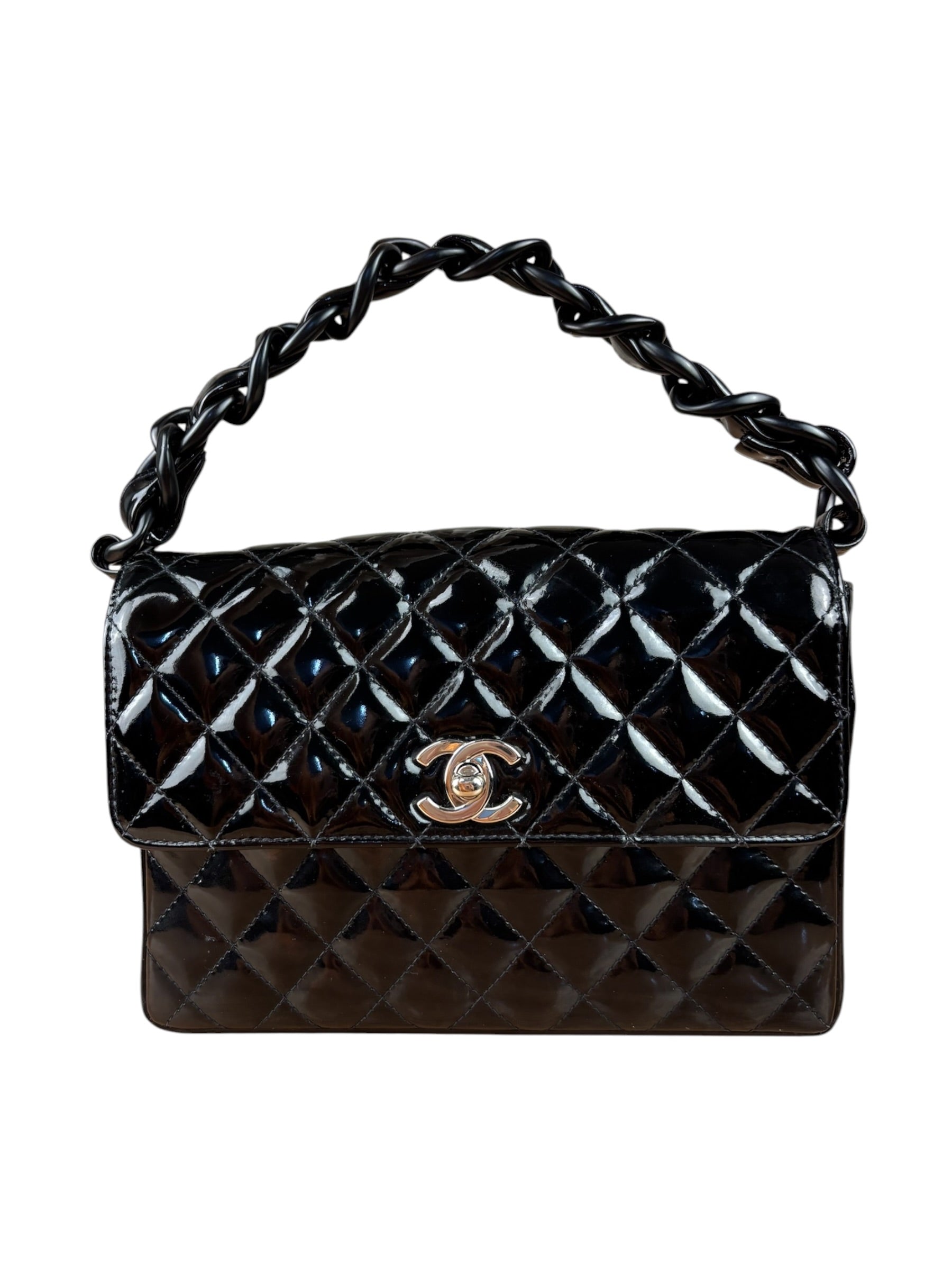 Chanel Vintage Black Quilted Leather Flap Bag 1996