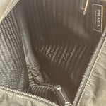 Prada Black Tessuto Nylon Leather Trim Hand Bag