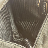 Prada Black Tessuto Nylon Leather Trim Hand Bag