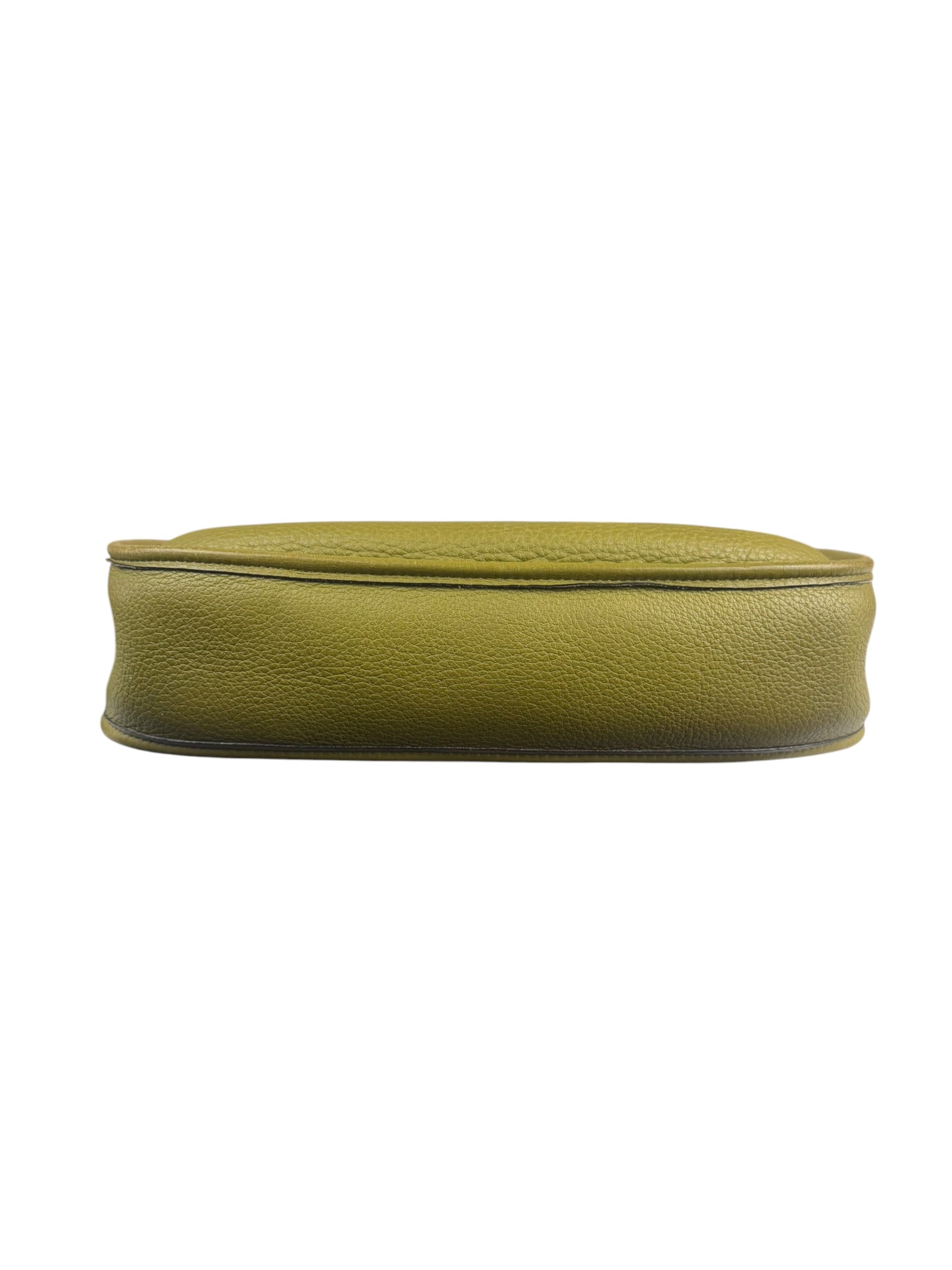 Hermes Green Leather Evelyne TMP Crossbody Bag