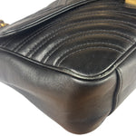 Gucci GG Black Marmont Leather Medium Shoulder Bag