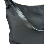 Prada Black Leather Trim/Tessuto Nylon  Shoulder Bag