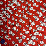 Fendi Red Rose Patterned Silk Scarf