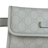 Gucci GG White Coated Canvas Sherry Line Belt Bag