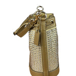 Coach Yellow Gold Mini Bucket Crystal Two-Way Bag