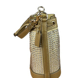 Coach Yellow Gold Mini Bucket Crystal Two-Way Bag