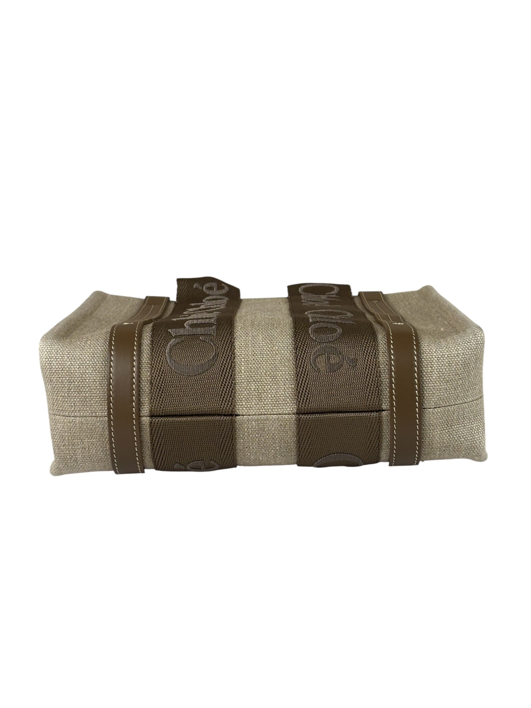 Chloé Small Woody Canvas 2Way Tote Khaki/Green