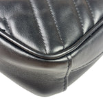 Gucci Black Leather Vertical Marmont Phone Crossbody Bag