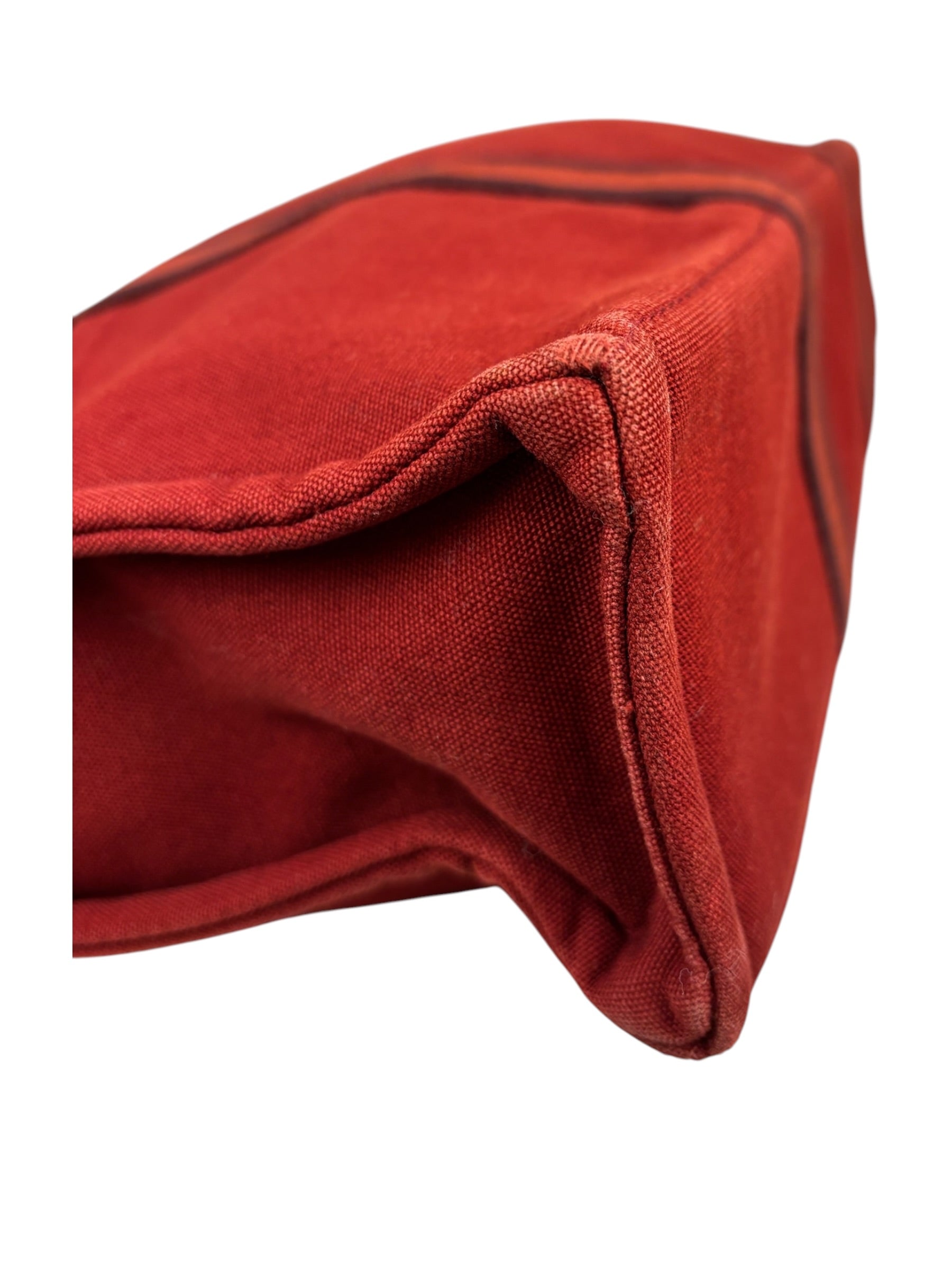Hermes Vintage Red Denim Fourre-Tout Tote