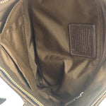 Coach Brown Leather Trim Signature Canvas Tote Bag