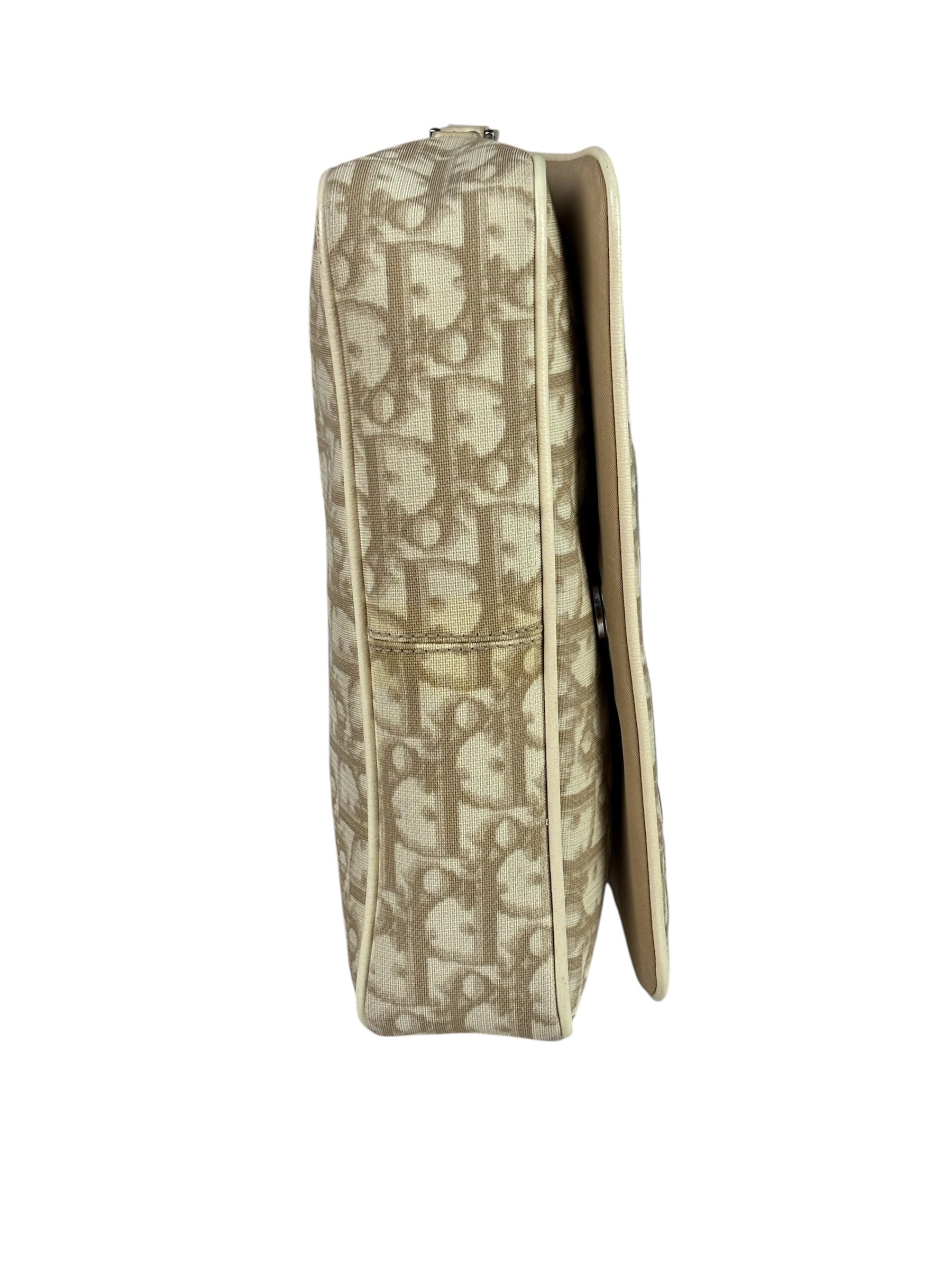 Christian Dior Trotter Flower Embroidered Flap Crossbody