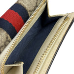 Gucci Beige Leather Trim Ophidia GG Supreme Card Case