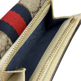 Gucci Beige Leather Trim Ophidia GG Supreme Card Case