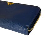 Prada Long Zip Leather Wallet Blue