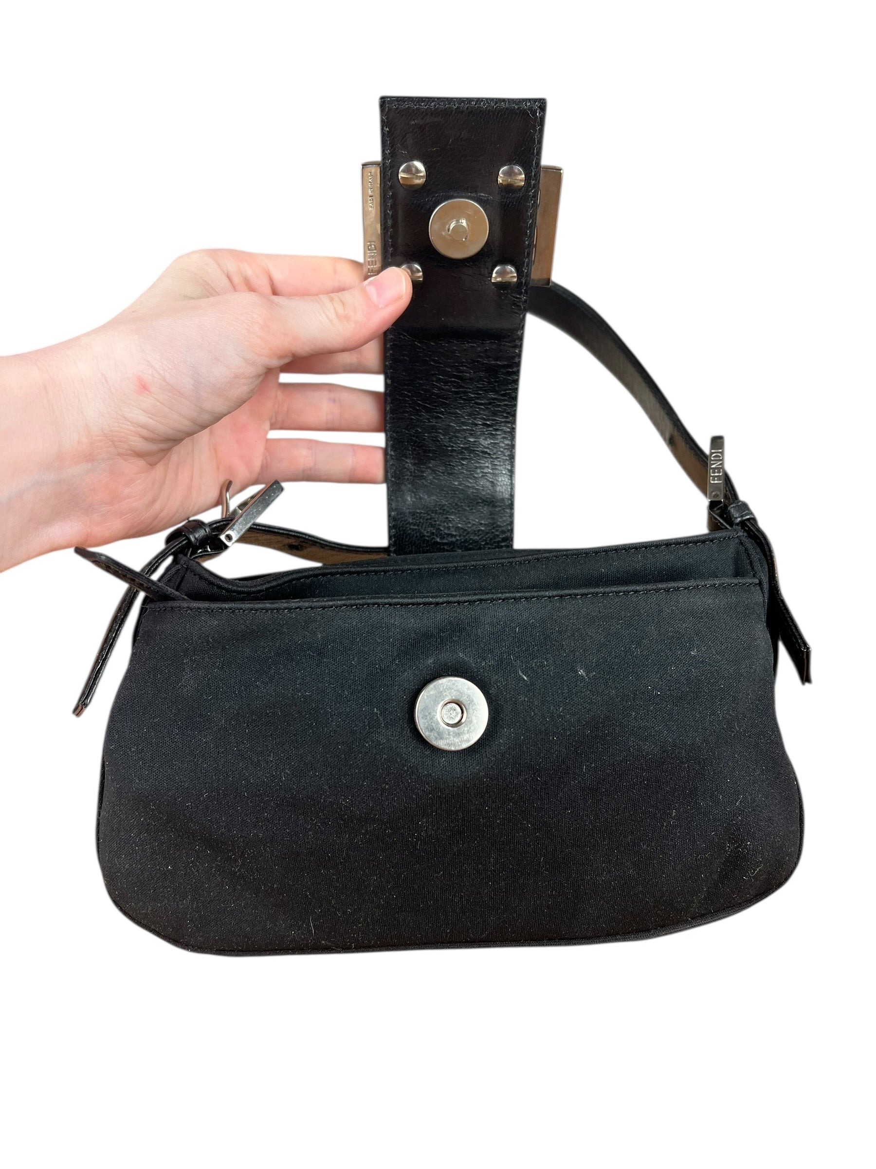 Fendi Mini Baguette Neoprene Black