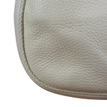 Christian Dior White Leather Gaucho Double Saddle Shoulder Bag