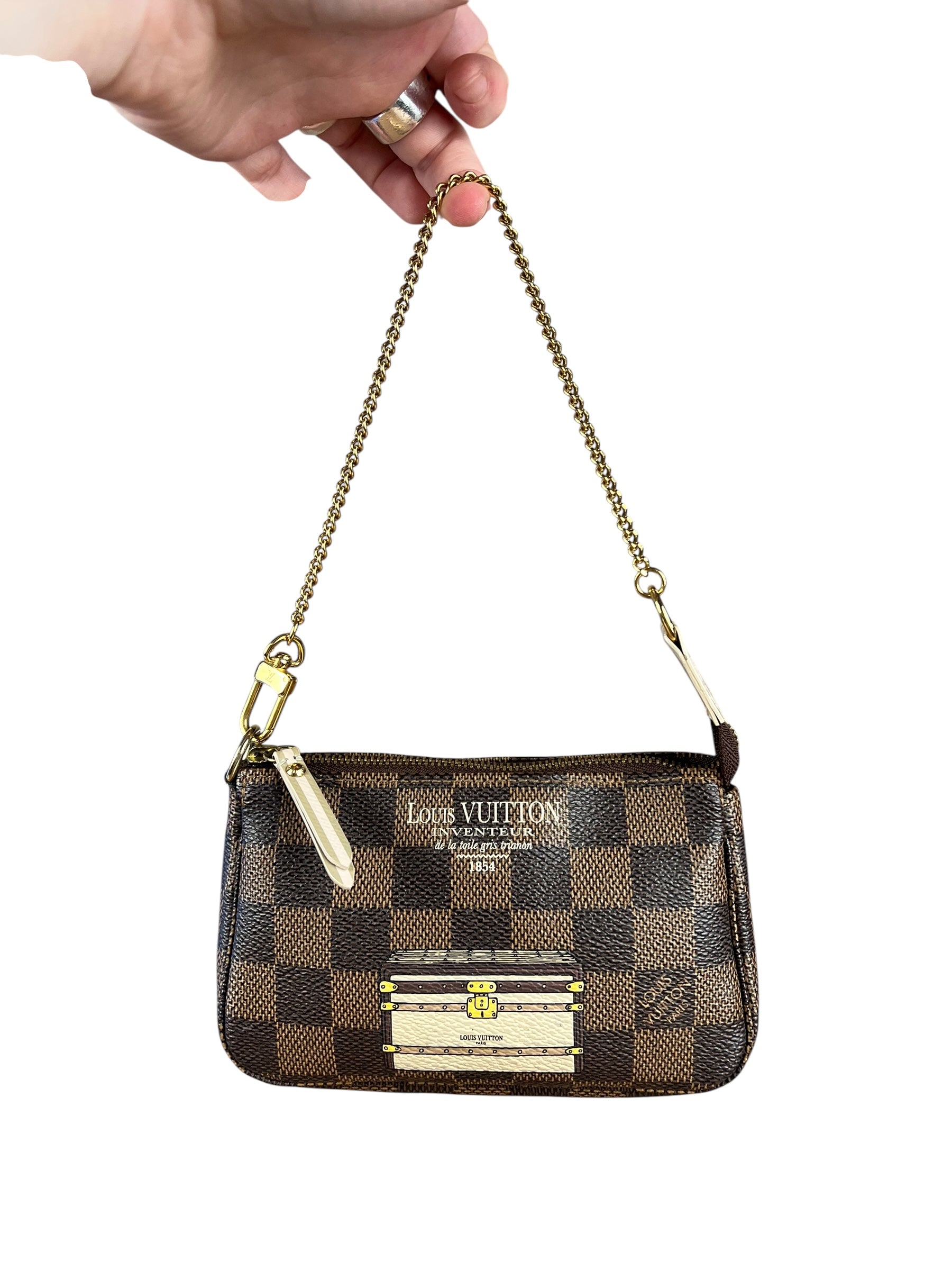 Louis Vuitton Damier Trunks and Locks Mini Pochette