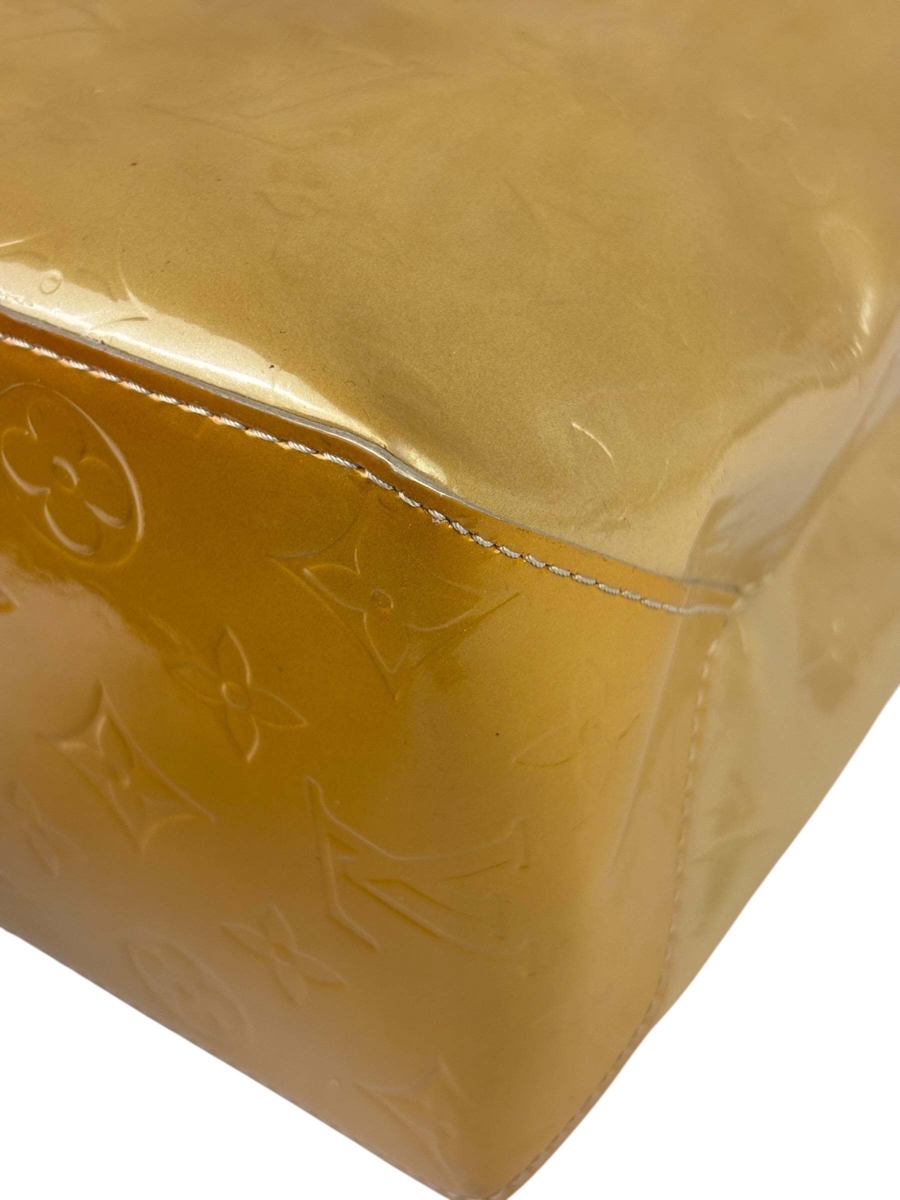 Louis Vuitton Yellow Vernis Reade Tote MM