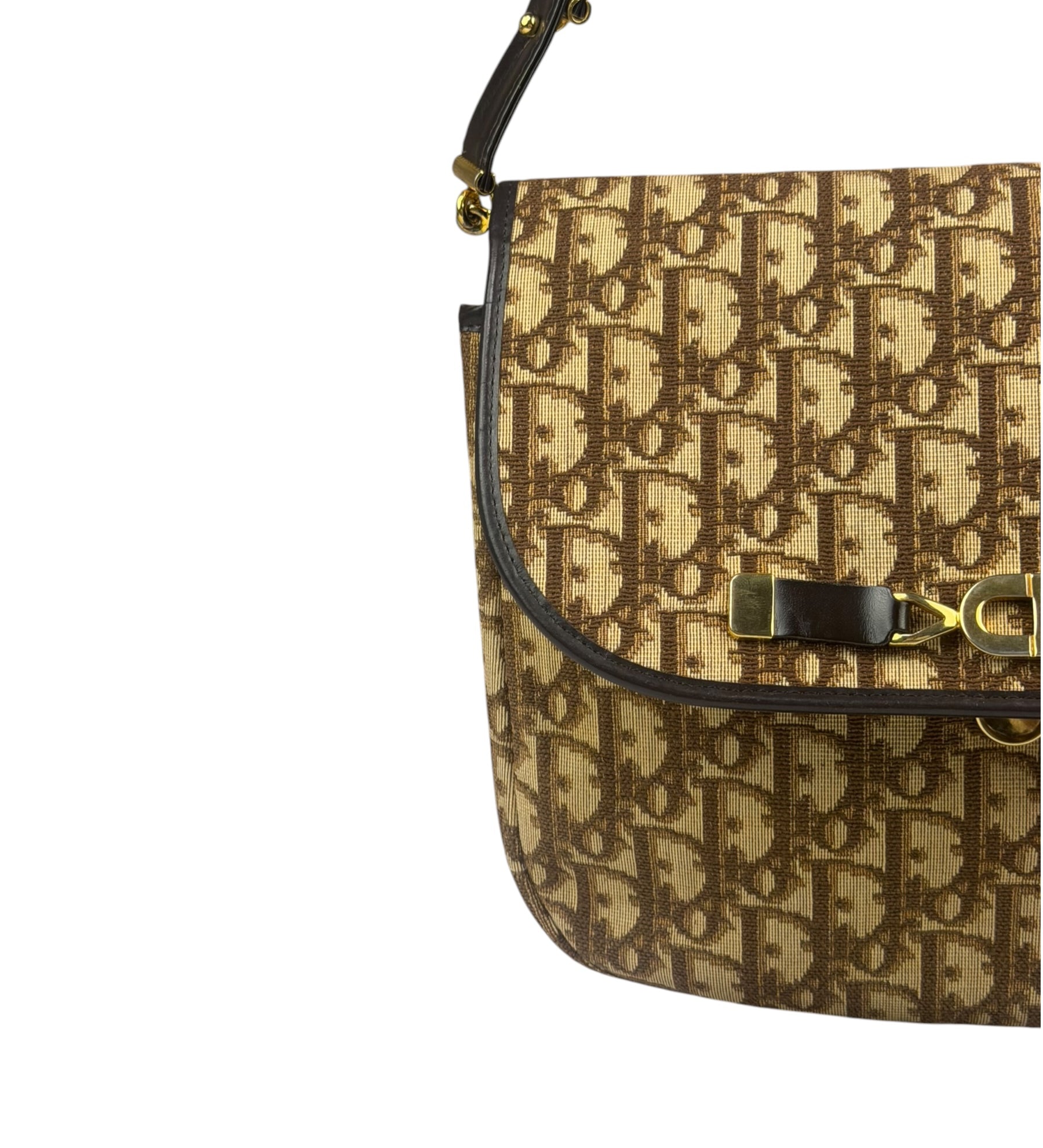 Christian Dior Vintage Brown Trotter Shoulder Bag