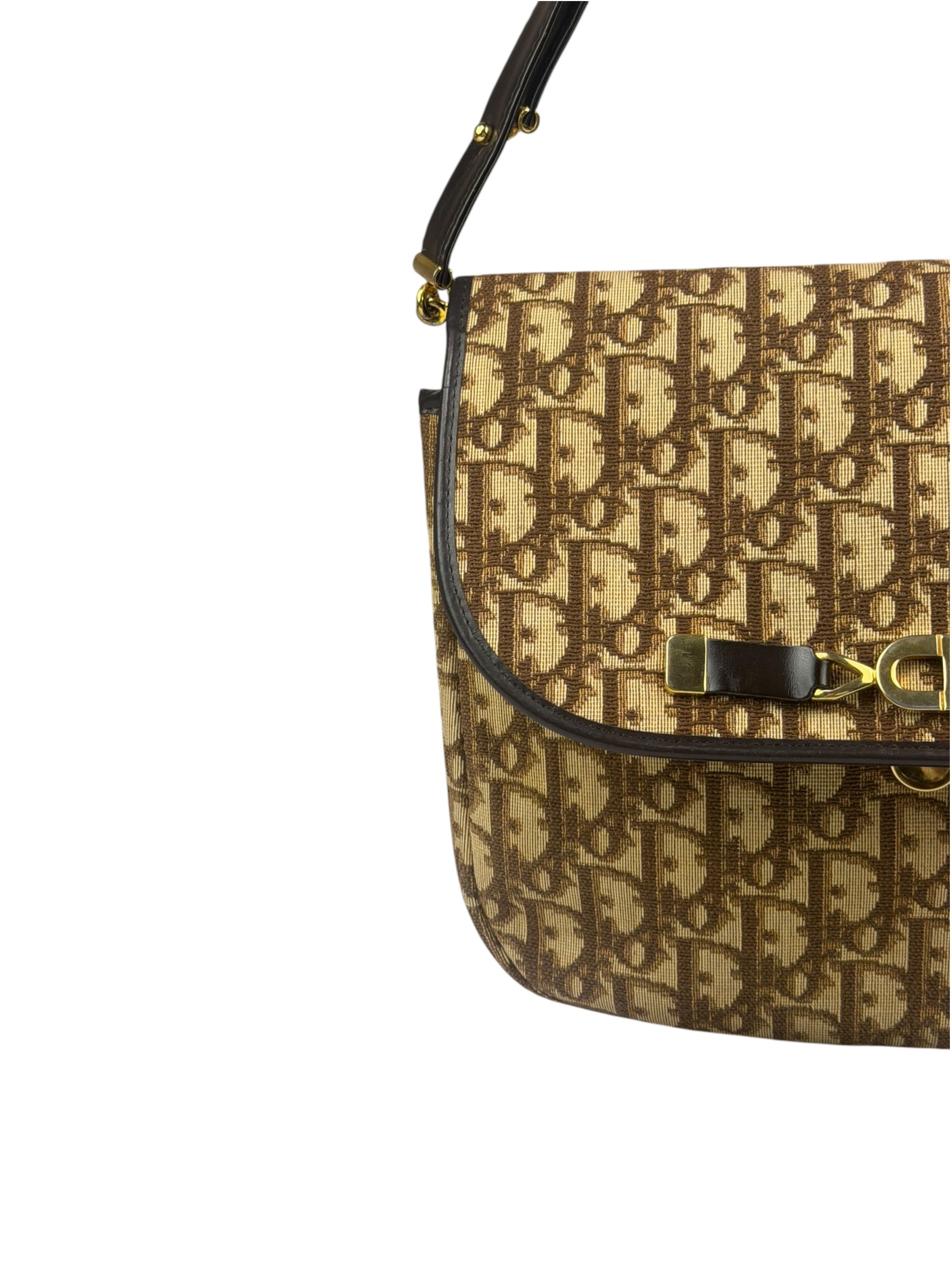 Christian Dior Vintage Brown Trotter Shoulder Bag
