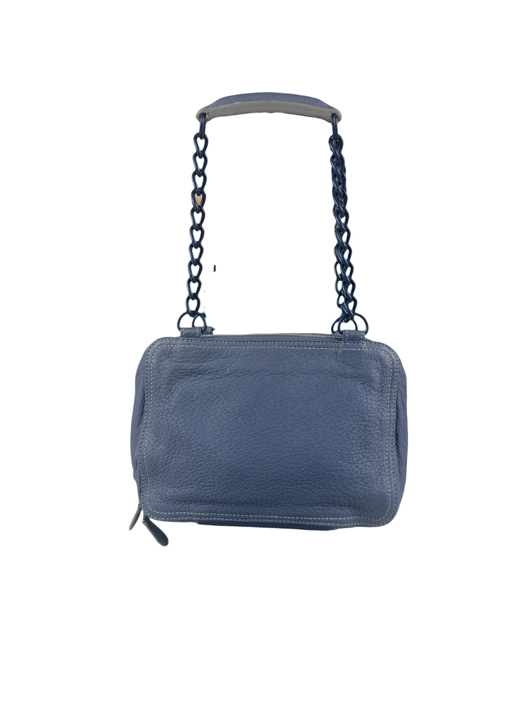 Balenciaga Vintage Blue Leather Mini Pochette