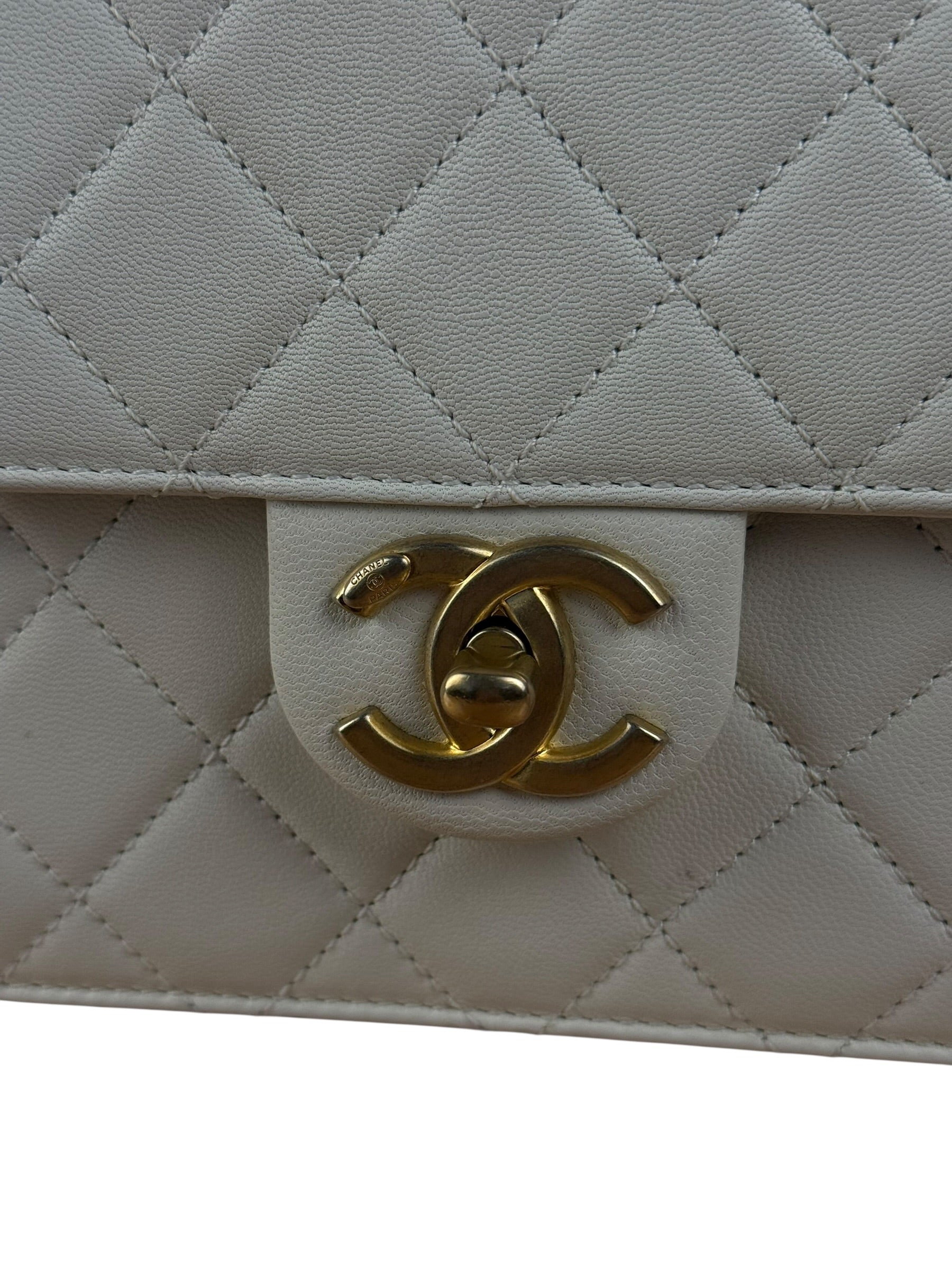 Chanel Small Chic Pearls White Flap Bag 2019