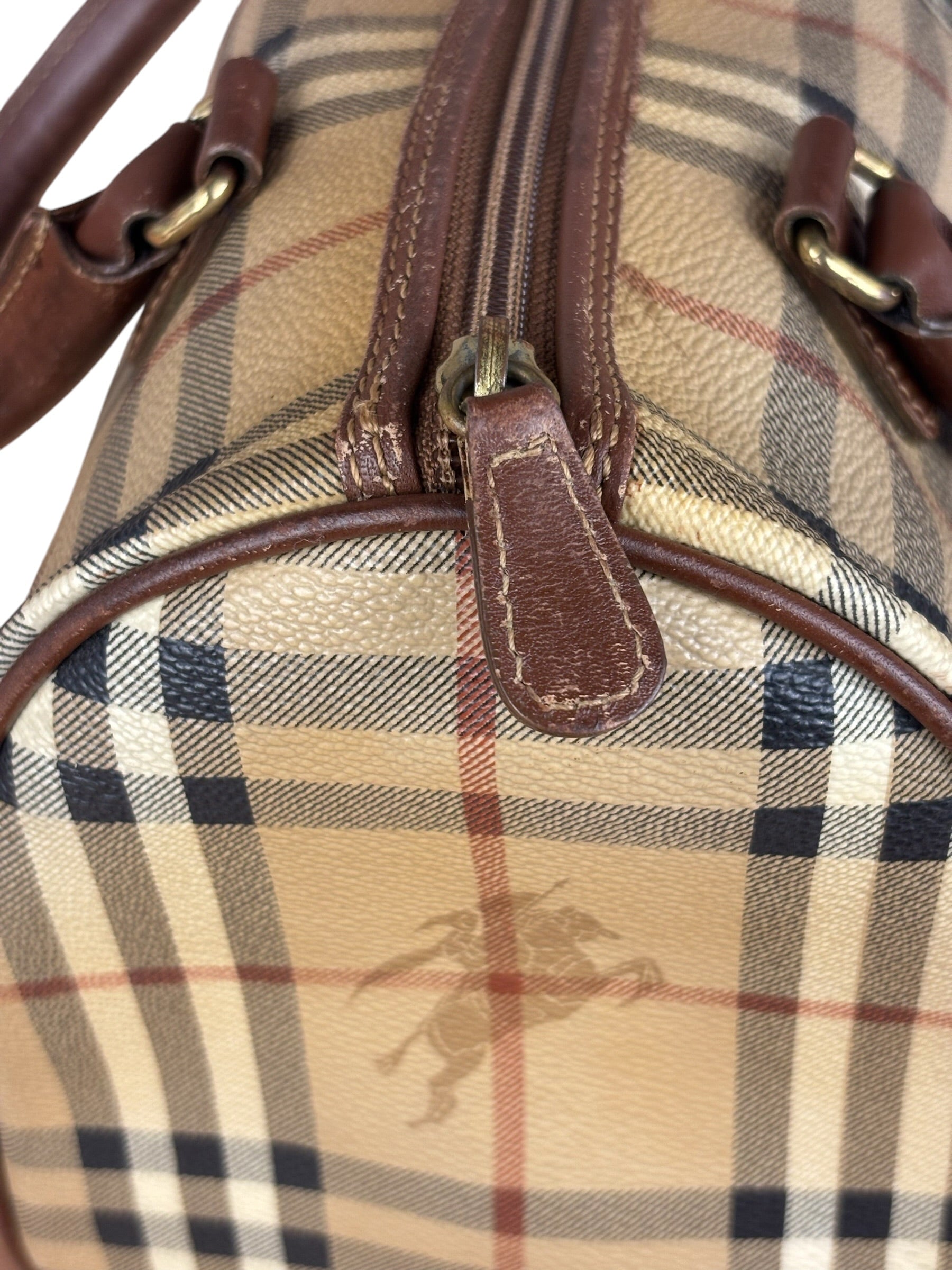 Burberry Vintage Haymarkert House Mini Boston Handbag