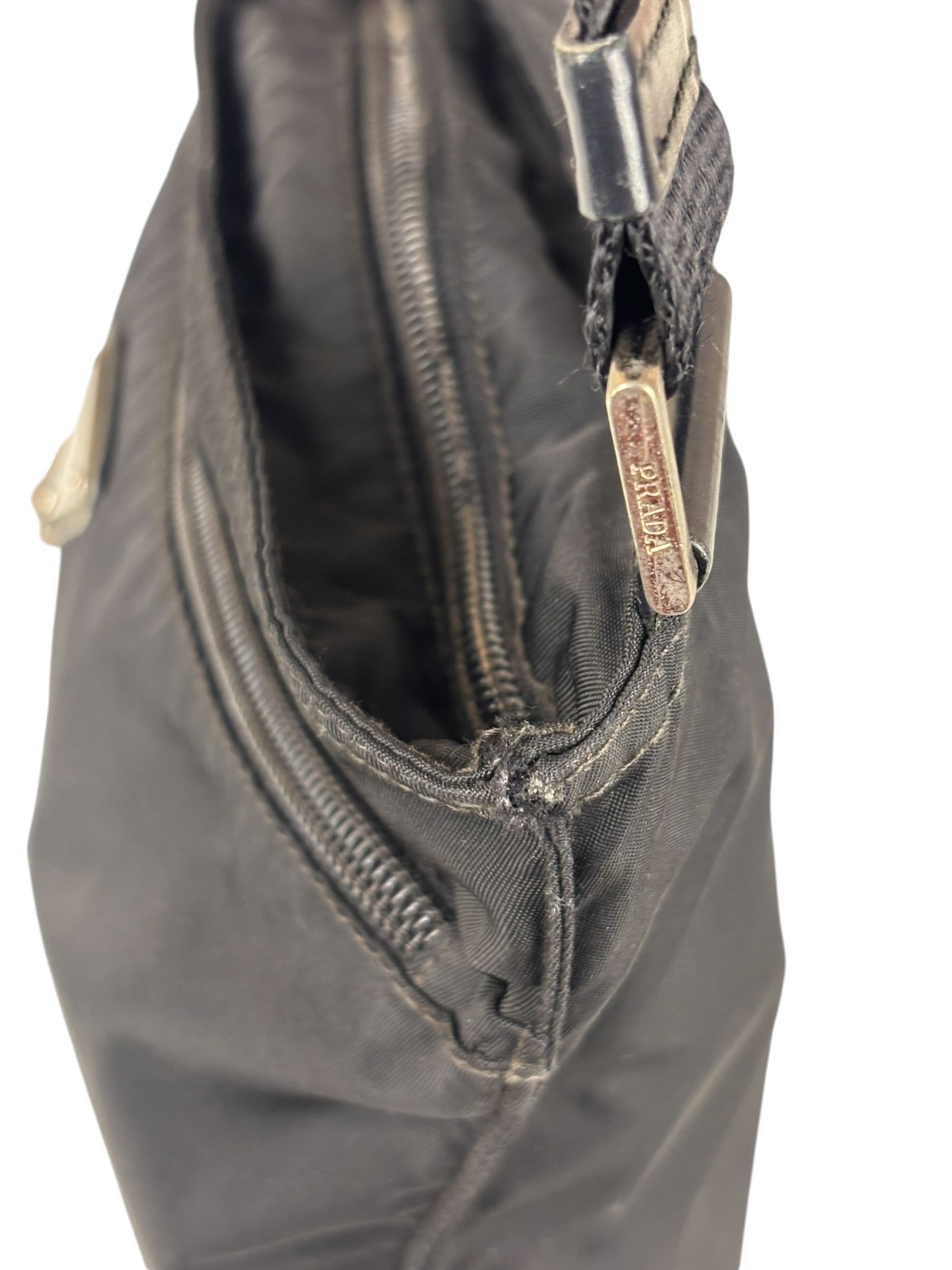 Prada Vintage Black Nylon Crossbody Bag