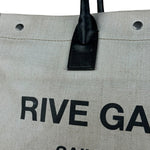 Saint Laurent Beige Canvas Rive Gauche Tote Bag