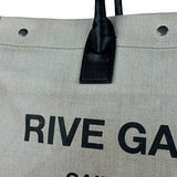 Saint Laurent Beige Canvas Rive Gauche Tote Bag