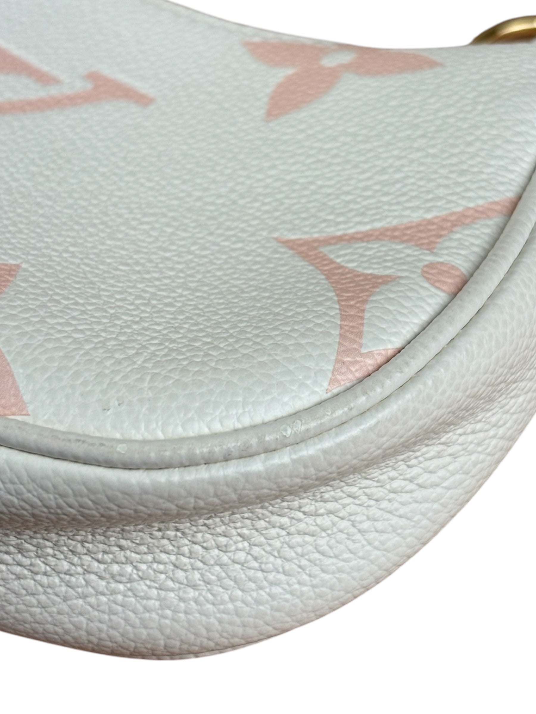 Louis Vuitton White Leather Monogram Moon Empreinte Pochette