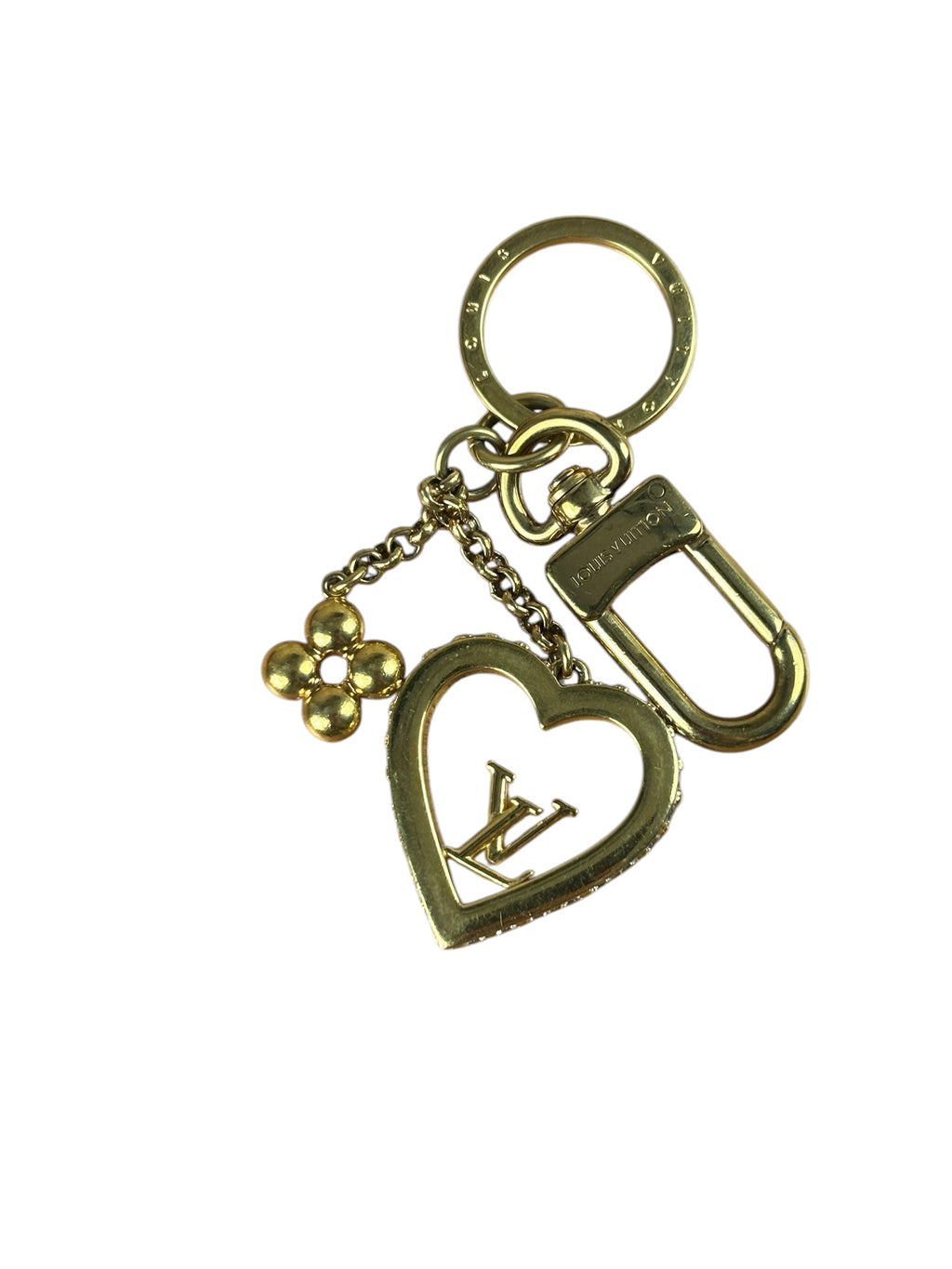 Louis Vuitton My LOve Gold Heart Charm Key Holder