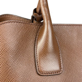 Prada Vintage Brown Leather Top Handle Bag