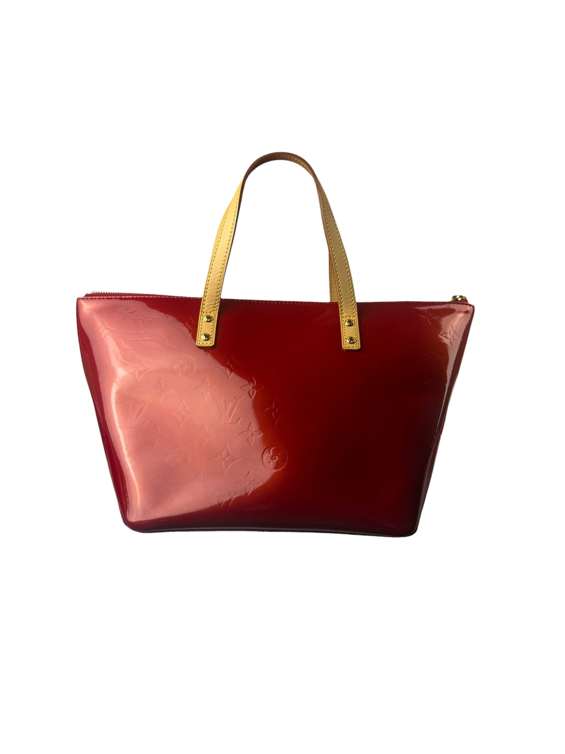 Louis Vuitton Red Monogram Vernis Bellevue Handbag PM