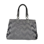 Coach Vintage Metallic Grey Leather Ashley Gathered Sateen Satchel Shoulder Bag
