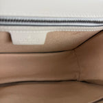 Gucci White Leather Queen Margaret Bee Embellished Shoulder Bag