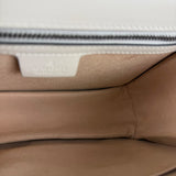 Gucci White Leather Queen Margaret Bee Embellished Shoulder Bag