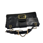 Fendi Black Leather Maxi Baguette