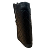 Chanel Black Quilted Lambskin Boy Flap Wallet On Chain 2014